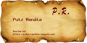 Putz Renáta névjegykártya